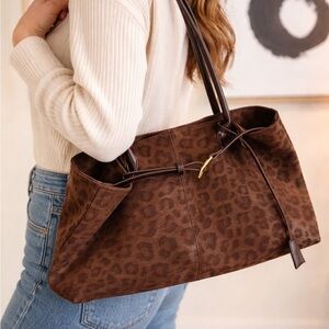 Leopard Print Shoulder Bag – Brown Animal Print Purse